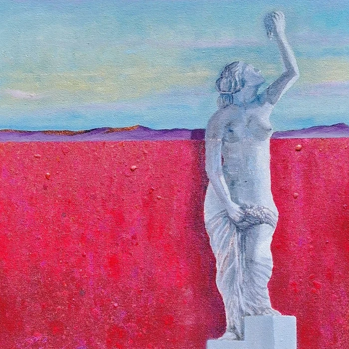 VENDIMIA DEL DESIERTO 2025 oleo con marco flotante 40x40